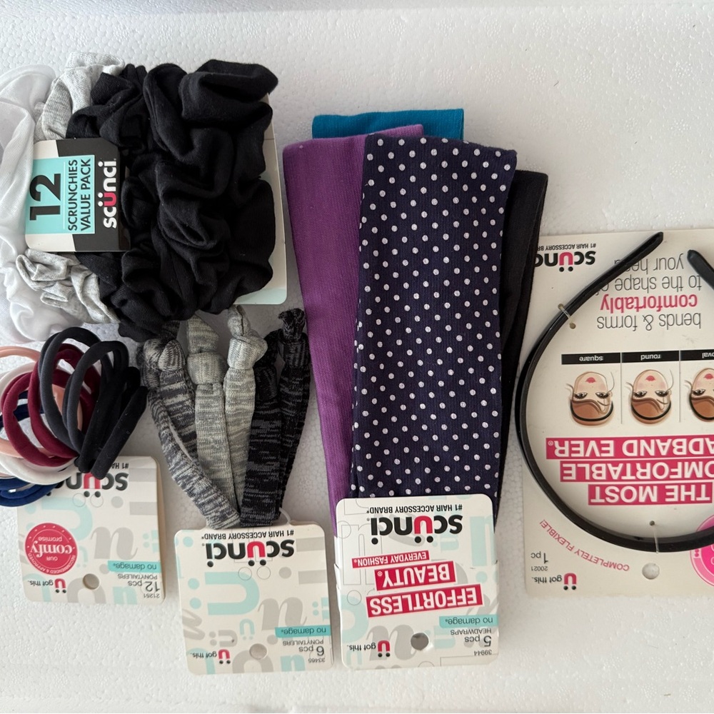 Bundle of 5 Scunci Hair Accessories – Headbands, Scrunchies & More | NEW